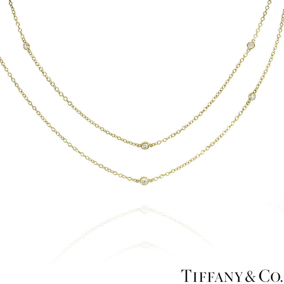 Tiffany & Co. Yellow Gold Diamonds By The Yard Elsa Peretti Necklace 10774241 Tiffany & Co. Yellow Gold Diamonds By The Yard Elsa Peretti Necklace 10774241
